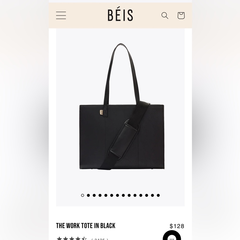 The Work Tote in Black - Beis Bag